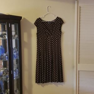 American Living Brown Polka Dot Dress